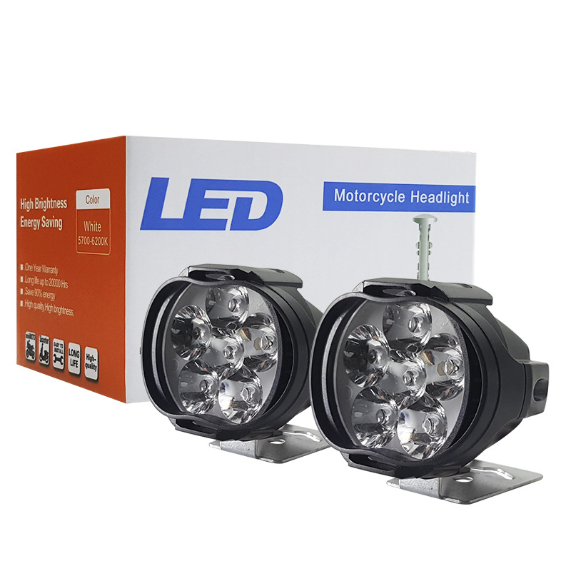 9-85V 8W 1200LM External Led Motorcycle Spotlights Car Auxiliary Headlights Fog Lights universal - two order